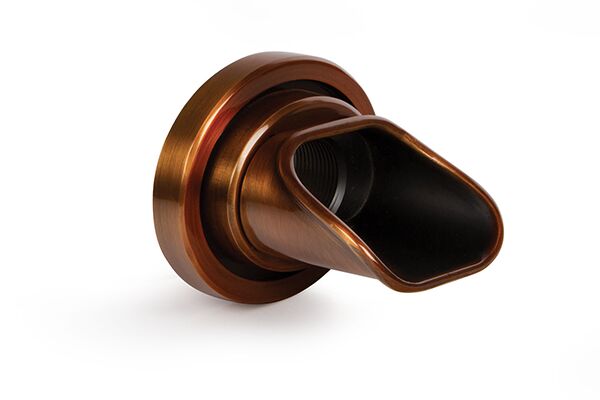 Oase Chrlič na stěnu elipsovitý - měď