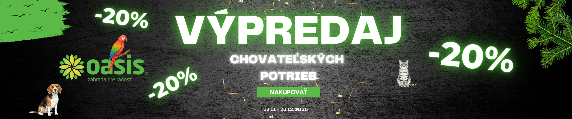 Výpredaj chovateľských potrieb