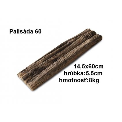 Obruba Palisáda 60 cm betónová