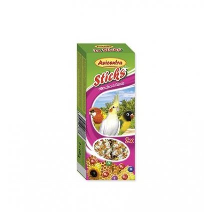 Tyčinky pre malé papagáje vitamin-med 2x60g Avicentra