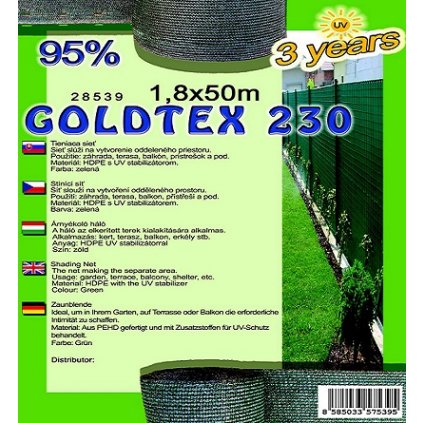 Tieniaca sieť 1,8x50m 95% Goldtex 230