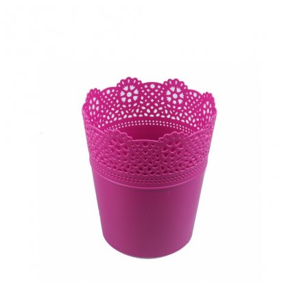 Prosperplast Lace DLAC140 kvetináč fuchsia