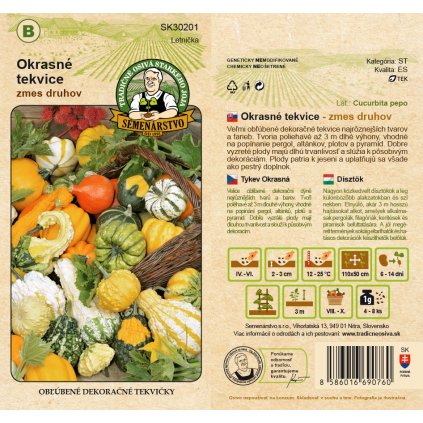 Okrasné tekvice zmes druhov