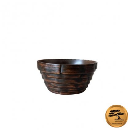 Miska Bonsai Wood 17,5x9cm keramická tmavo hnedá