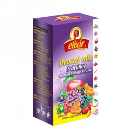Čaj ovocno-bylinný mix 5druhov 30g
