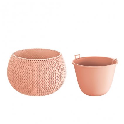 Kvetináč s vkladom SPLOFY BOWL broskyňa 23,9 cm