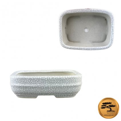 Miska bonsai keram. farba raku 15x10,5x4,5cm