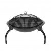 Ohnisko gril s roštom, na drevené uhlie, kovové, okrúhle, 545x400 mm, Strend Pro Homefire, BBQ