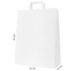 Papírová taška bílá s plochým uchem 32x14x42 cm rozměry
