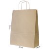 Papírová taška kraft hnědá s krouceným uchem 32x14x42 cm rozměry