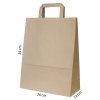 Papírová taška hnědá s plochým uchem 26x12x34 cm rozměry