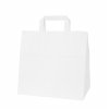 Papírová taška Menu Box bílá s plochým uchem  26 x 17 x 25 cm