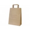 Papírová taška hnědá s plochým uchem 18 x 8 x 22 cm