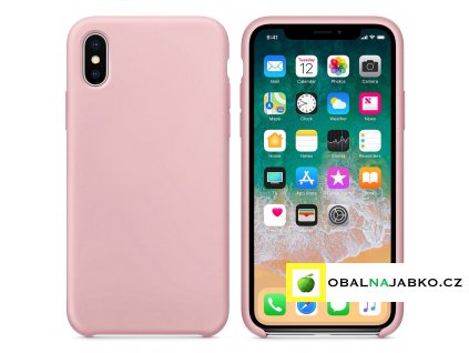 eng pl Silicone Case Soft Flexible Rubber Cover for iPhone XS X pink 40740 2