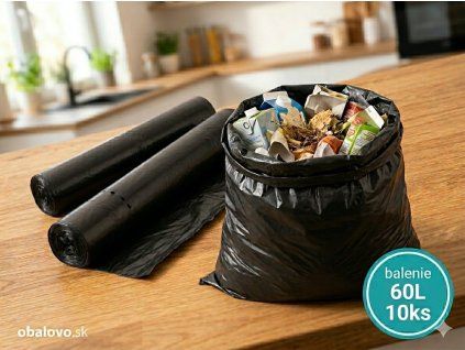 Vrecia na odpad LDPE 60 L / 10 ks