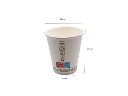 pohar papierový biely 100 ml