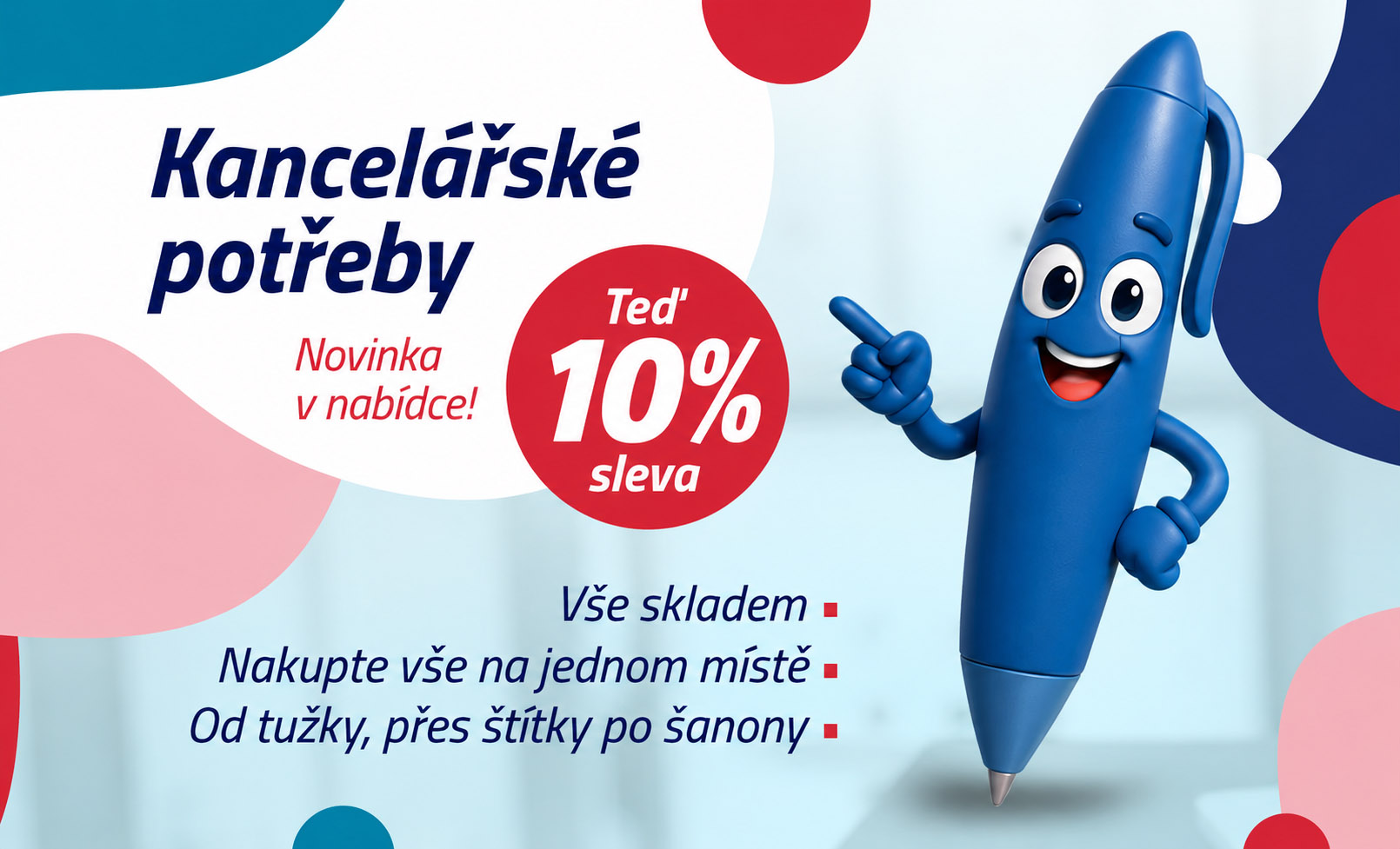 Kancelářské potřeby nyní s 10% slevou