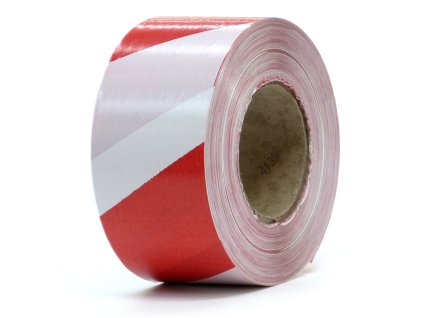 Vytyčovací páska šrafovaná (Varianta 80 mm x 250 m - červeno-bílá)