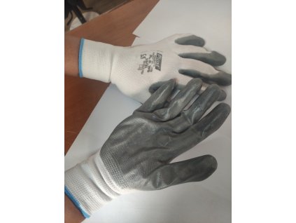 Rukavice pracovní nylon-nitril