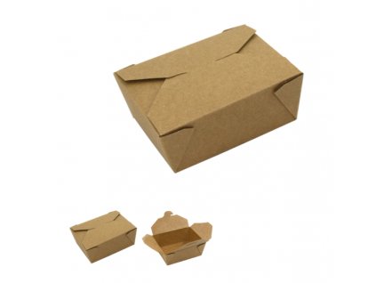 papírové boxy EKO na jídlo s chlopněmi