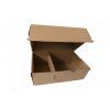 Burger Boxy Double s přepážkou bez potisku hnědý 200 x 130 x 110 mm - 1ks