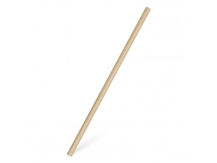 Slámka (bio-kompozit) přírodní hnědá `JUMBO` Ø8mm x 14cm 100 ks