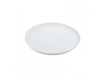 Papírový talíř hluboký bílý Ø28cm 50 ks