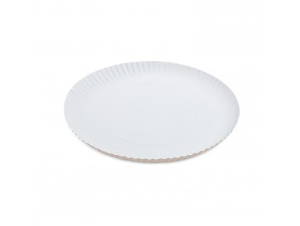Papírový talíř hluboký bílý Ø30cm 50 ks