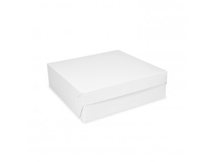 Krabice na dort (PAP) bílá 25 x 25 x 10 cm 50 ks
