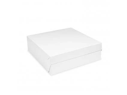 Krabice na dort (PAP) bílá 30 x 30 x 10 cm 50 ks