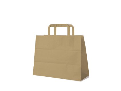 Papírová taška hnědá 32+16 x 27 cm 250 ks