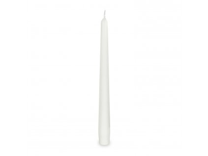 Svíčka kónická bílá Ø23 x 245 mm 10 ks