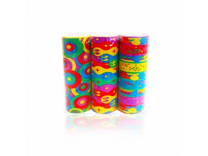 Serpentina (PAP) různý motiv 7mm x 4m 3 role