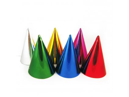 Papírový klobouček barevný mix Ø10,5 x 16 cm 6 ks