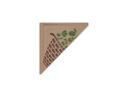 Papírový kornout hnědý 31 x 31 cm `750g` vázaný 1000 ks