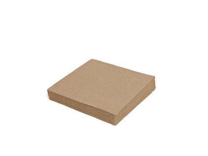 Ubrousek (PAP FSC Mix) 2vrstvý přírodní hnědý 24 x 24 cm 250 ks
