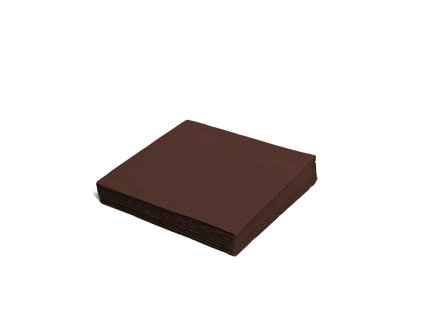 Ubrousek 2vrstvý hnědý 33 x 33 cm 50 ks