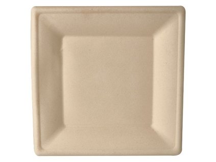 plates made of sugar cane pure square 26 cm x 26 cm nature 86291 b 0