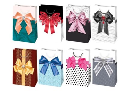 Dárková taška lakovaná T1 22, 10/16/6cm 10ks