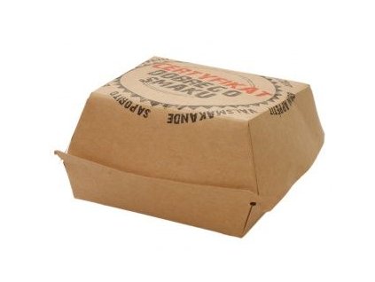 Papírový box na hamburger 115/115/75mm 200ks