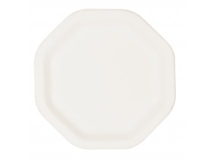 Papírový talíř bílý osmihranný  Pure 235/235mm 50ks