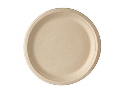 Talíř z cukrové třtiny bílý kulatý Papstar Ø260mm 50ks