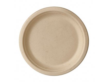 Talíř z cukrové třtiny kraft kulatý Papstar Ø230cm 50ks