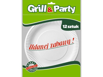grill party talerze papierowe 23cm
