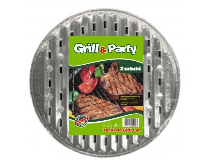 grill party tacki aluminiowe okragle