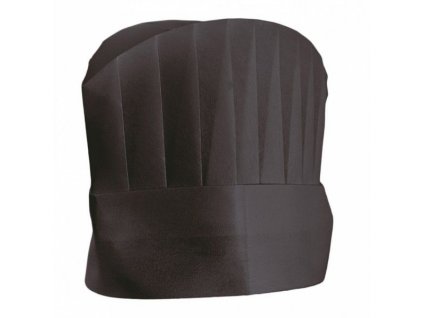 Černé kuchařské čepice z netkané textilie 20 cm 10 ks