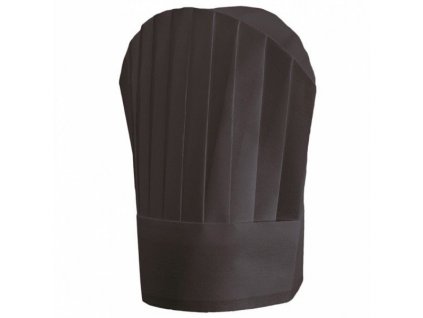 Černé kuchařské čepice z netkané textilie, výška 30 cm, balení 10 ks