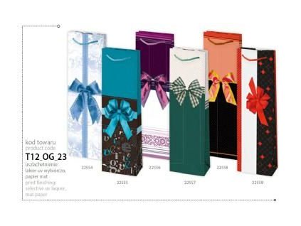 Dárkové tašky T12 na víno 120/400mm 10ks