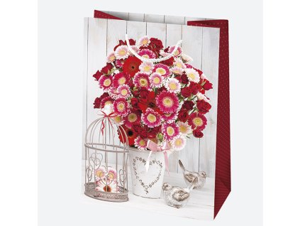 Dárkové tašky T10 KVĚTINY 340/480mm 10ks