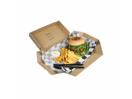 Box na burger papírový XL TnG 26/13/10cm 100ks